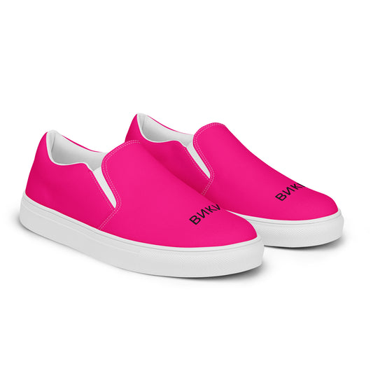 ВИКИНГ Original Bright Pink Slip On Canvas Shoes Men’s