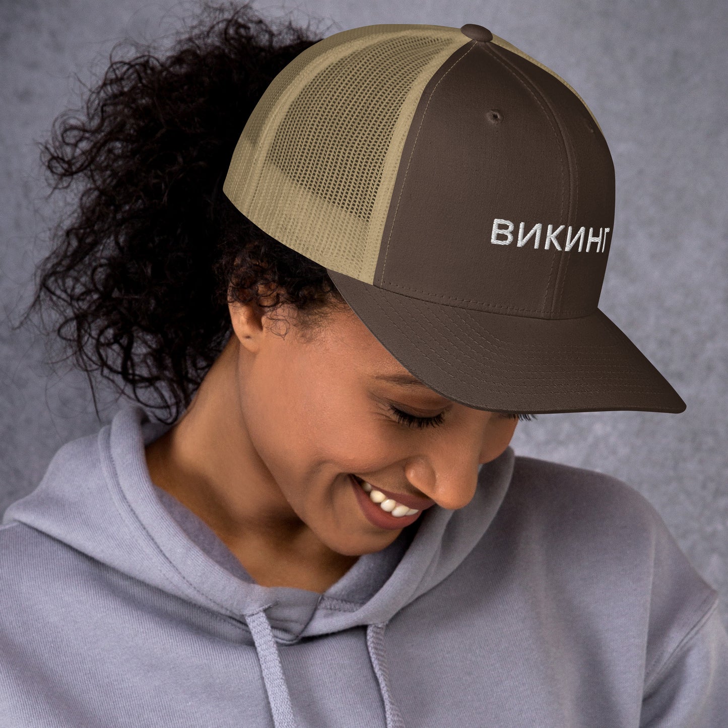 ВИКИНГ Unisex White Logo Trucker Hat