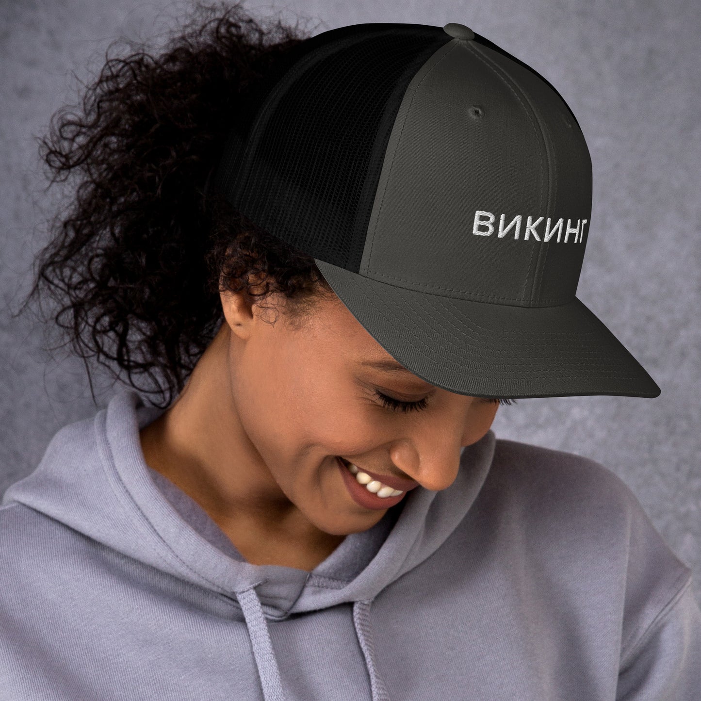 ВИКИНГ Unisex White Logo Trucker Hat