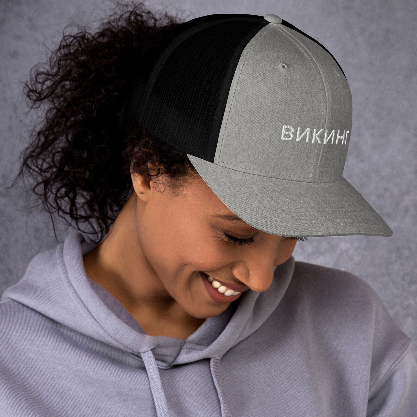 ВИКИНГ Unisex White Logo Trucker Hat