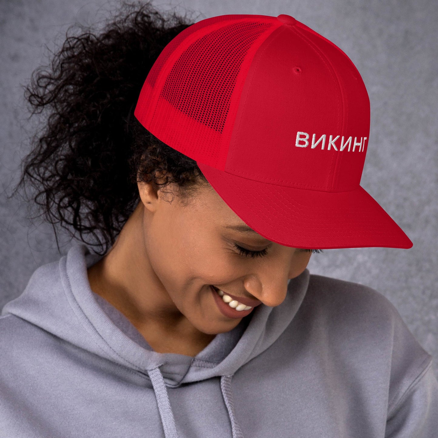 ВИКИНГ Unisex White Logo Trucker Hat