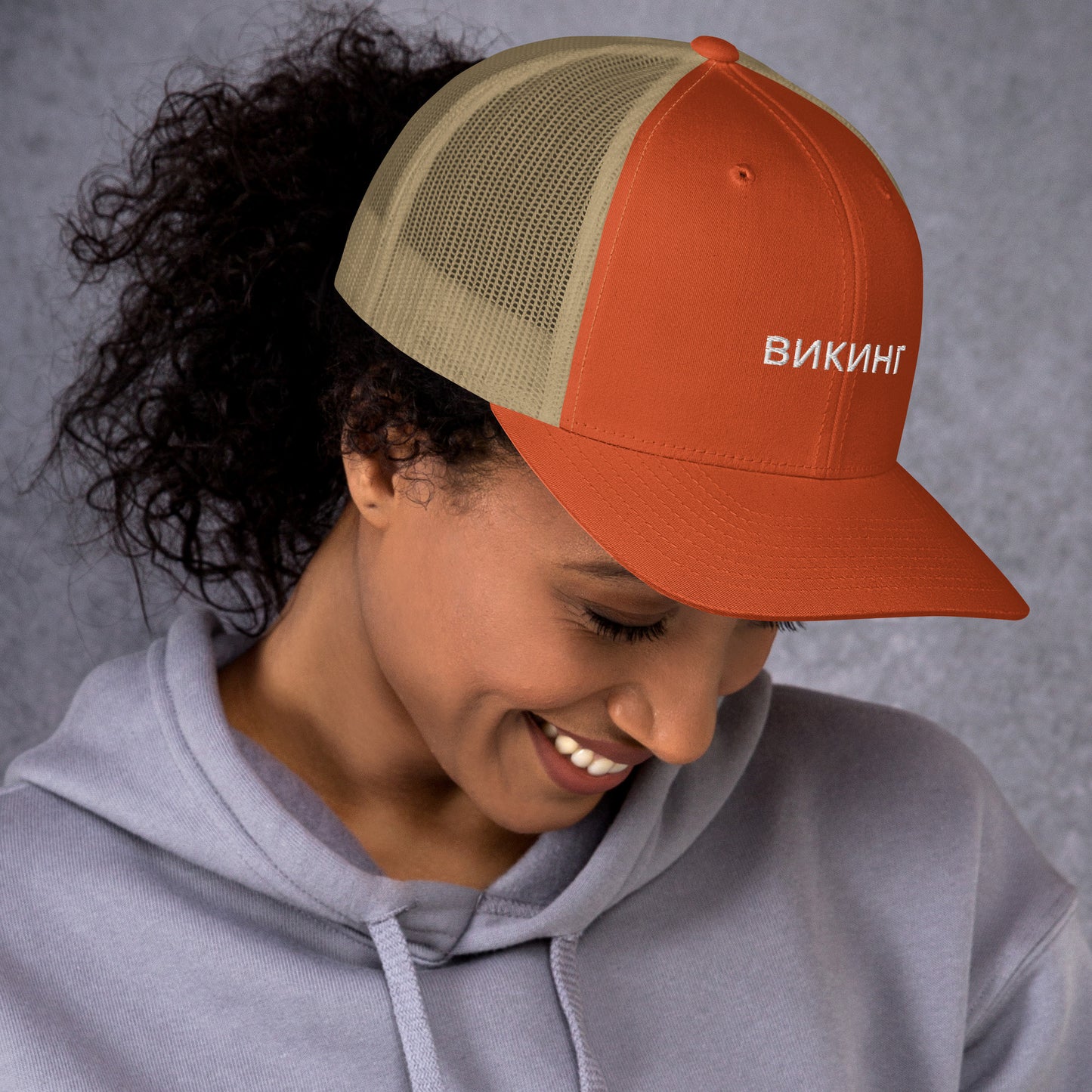 ВИКИНГ Unisex White Logo Trucker Hat