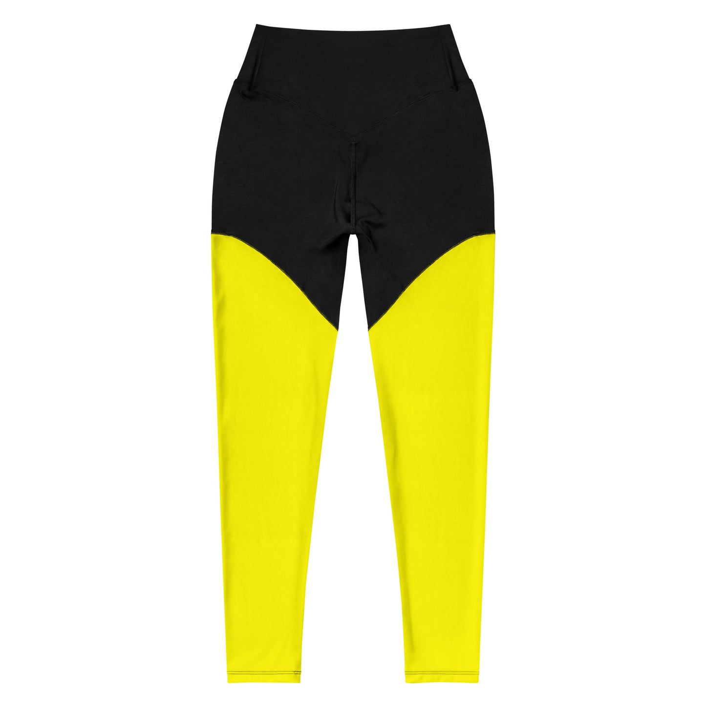 ВИКИНГ Original Bumble Bee Yellow Two Tone Athletic Leggings