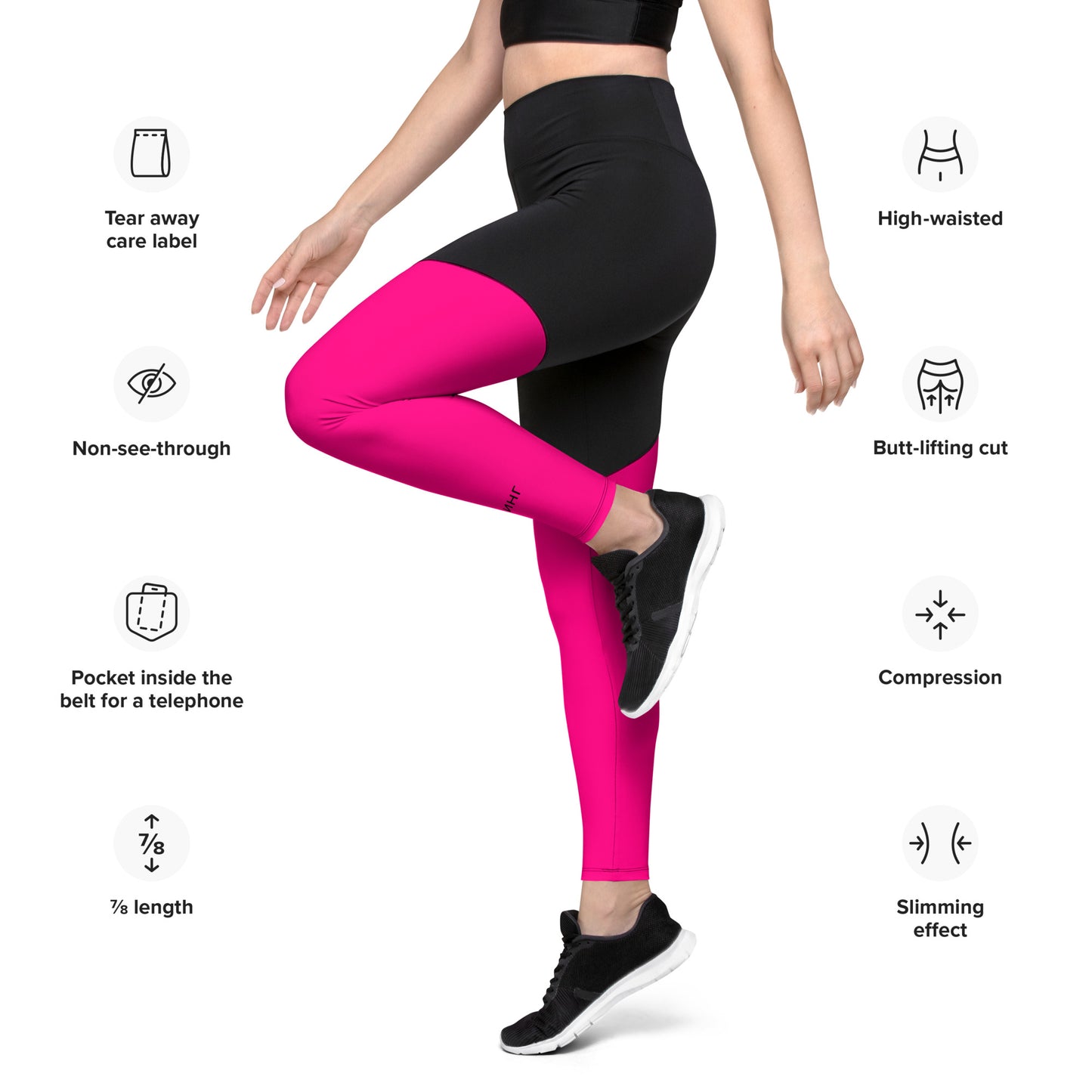 ВИКИНГ Original Bright Pink Two Tone Athletic Leggings