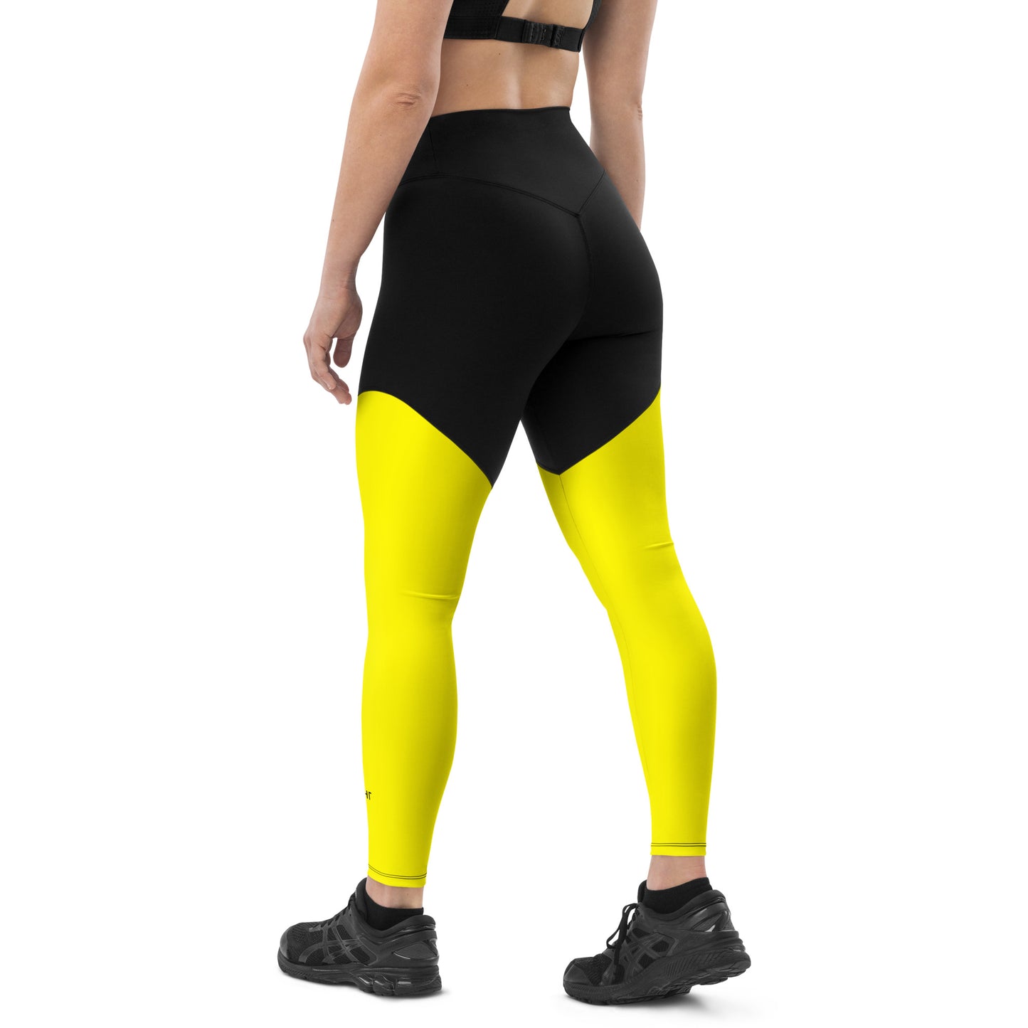 ВИКИНГ Original Bumble Bee Yellow Two Tone Athletic Leggings