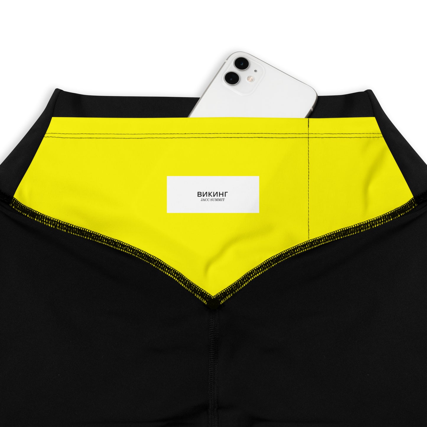 ВИКИНГ Original Bumble Bee Yellow Two Tone Athletic Leggings