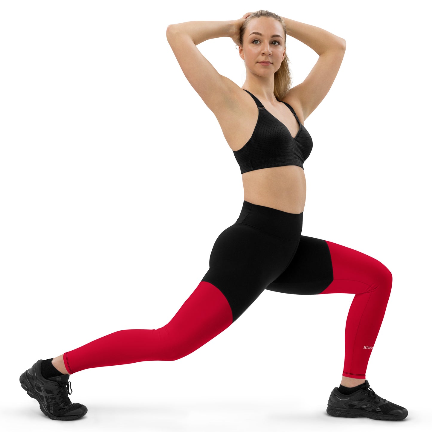 ВИКИНГ Original Lipstick Red Two Tone Athletic Leggings