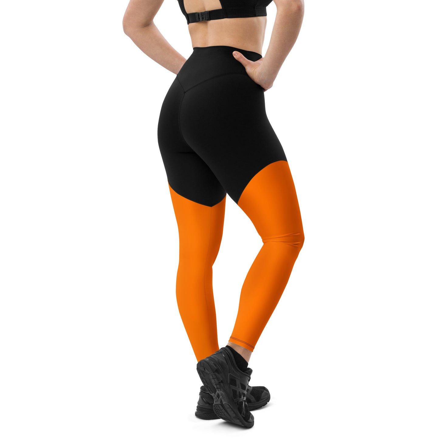 ВИКИНГ Original Tangerine Orange Two Tone Athletic Leggings