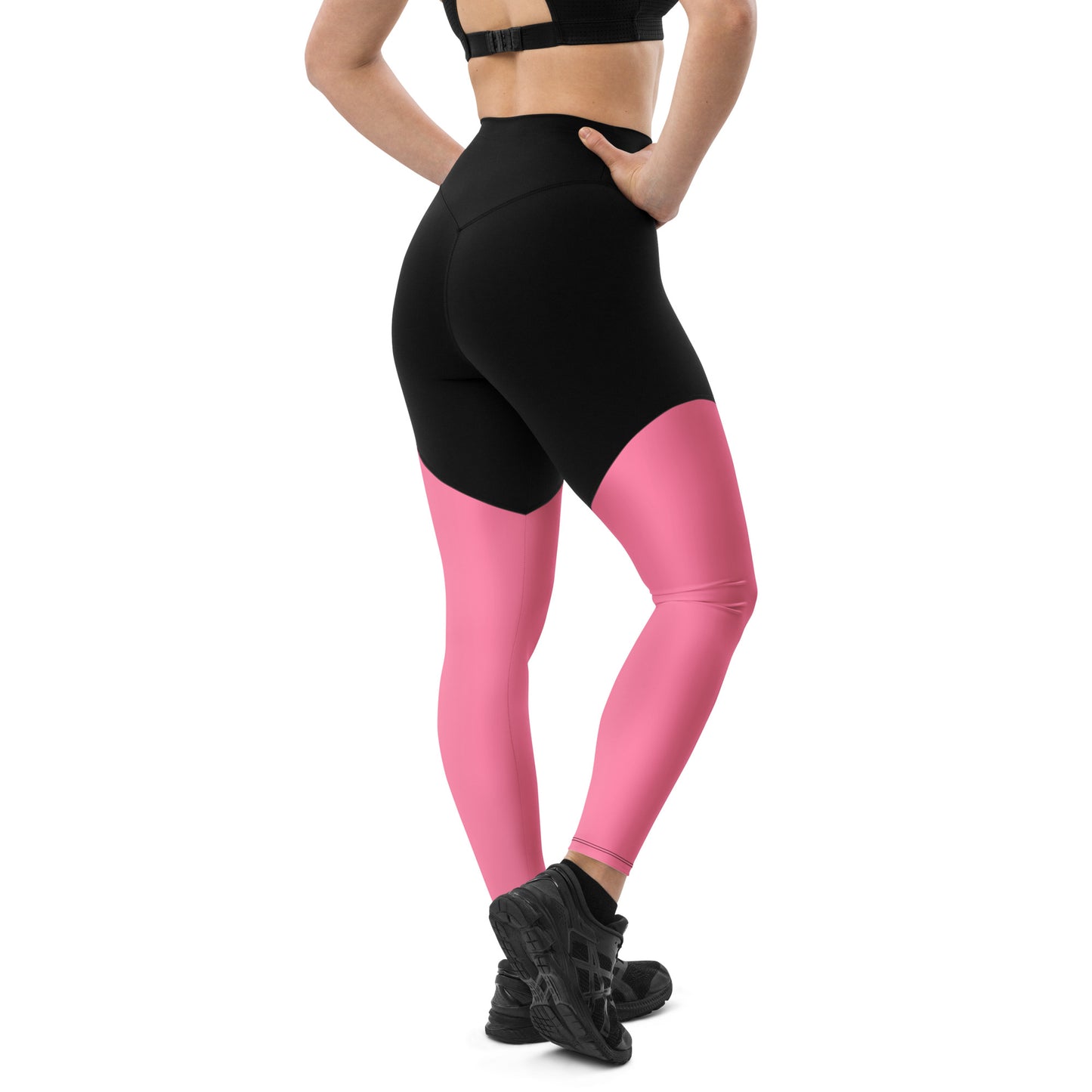 ВИКИНГ Original Bubble Gum Pink Two Tone Athletic Leggings