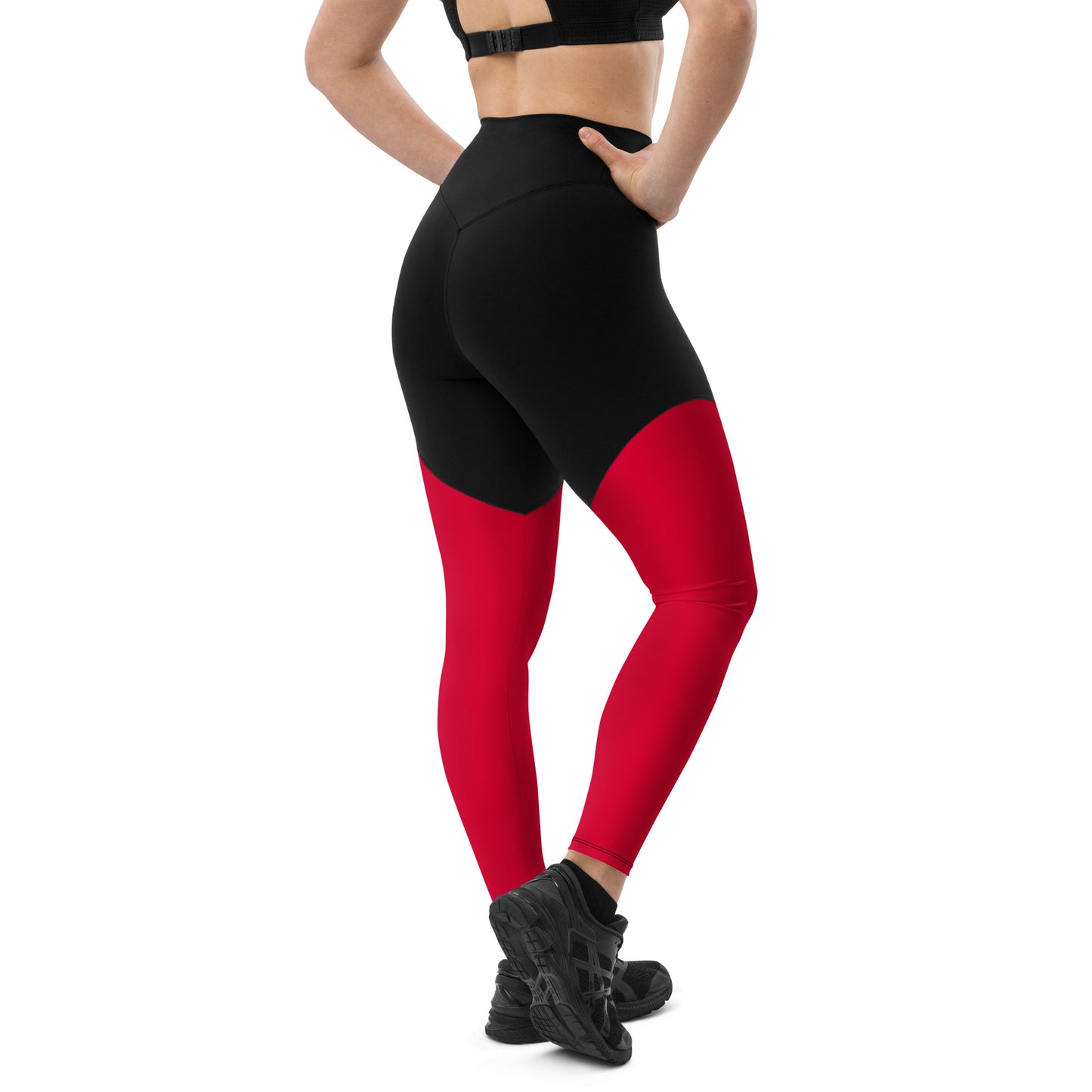 ВИКИНГ Original Lipstick Red Two Tone Athletic Leggings