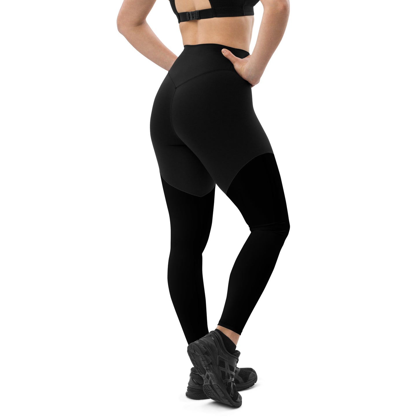 ВИКИНГ Original Midnight Black Two Tone Athletic Leggings