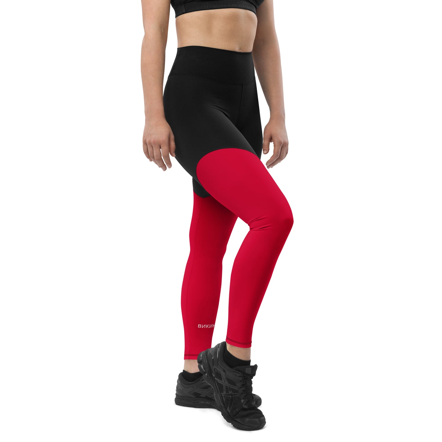 ВИКИНГ Original Lipstick Red Two Tone Athletic Leggings