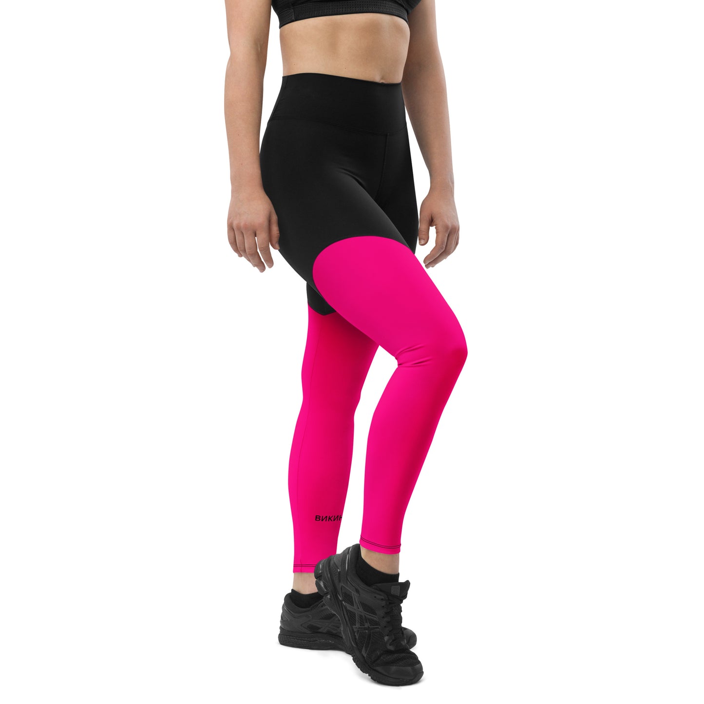 ВИКИНГ Original Bright Pink Two Tone Athletic Leggings