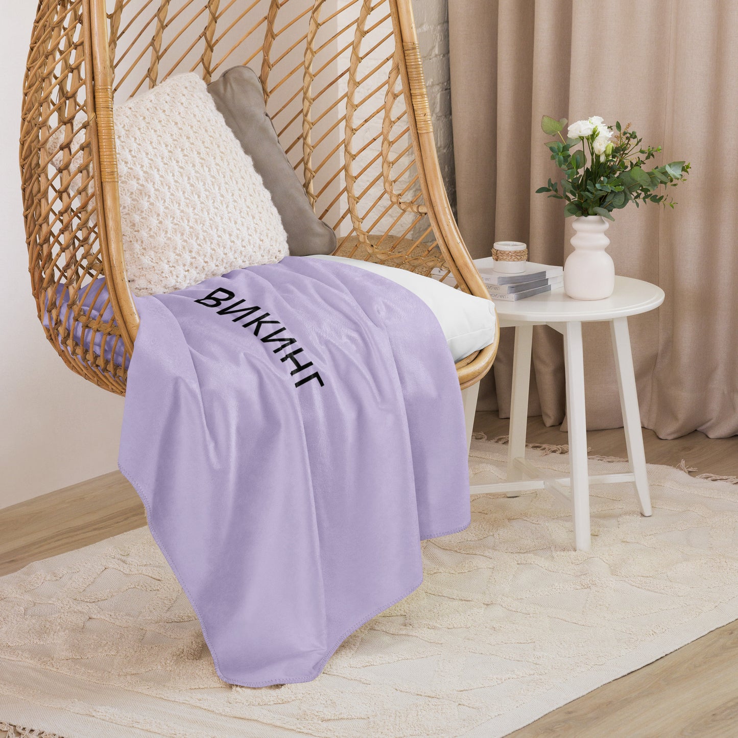 ВИКИНГ Original Lustful Purple Sherpa Blanket