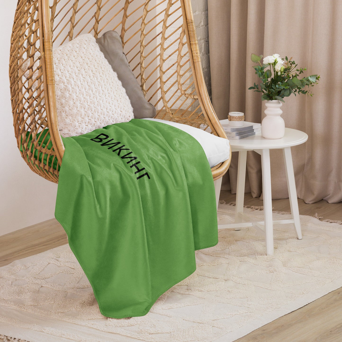 ВИКИНГ Original Shamrock Green Sherpa Blanket