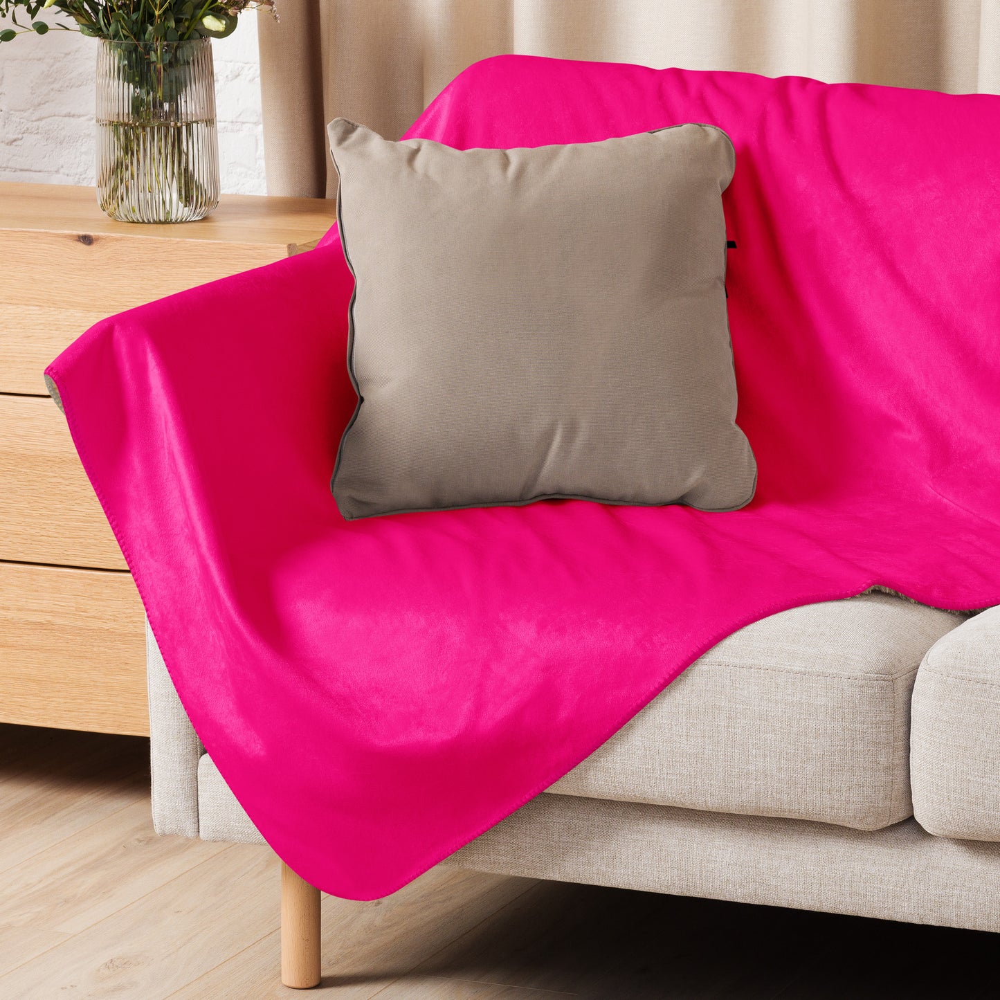 ВИКИНГ Original Bright Pink Sherpa Blanket