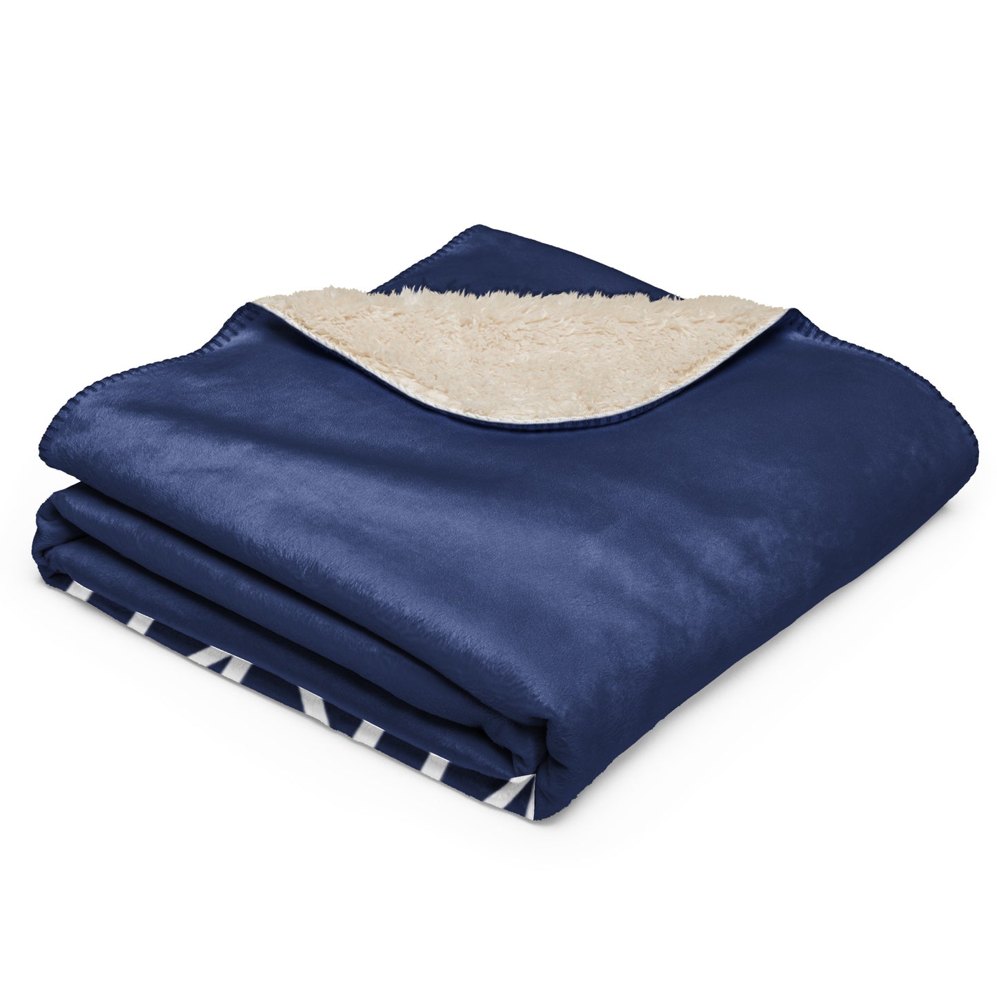 ВИКИНГ Original Navy Blue Sherpa Blanket