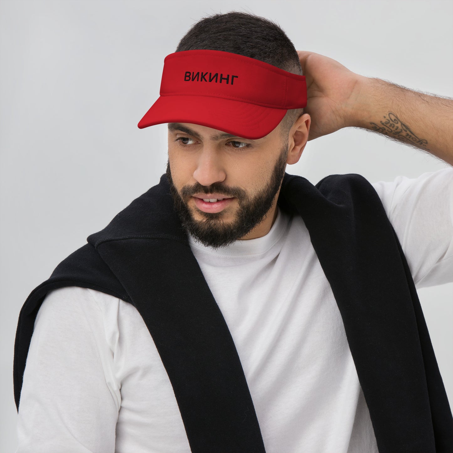 ВИКИНГ Unisex Black Logo Visor