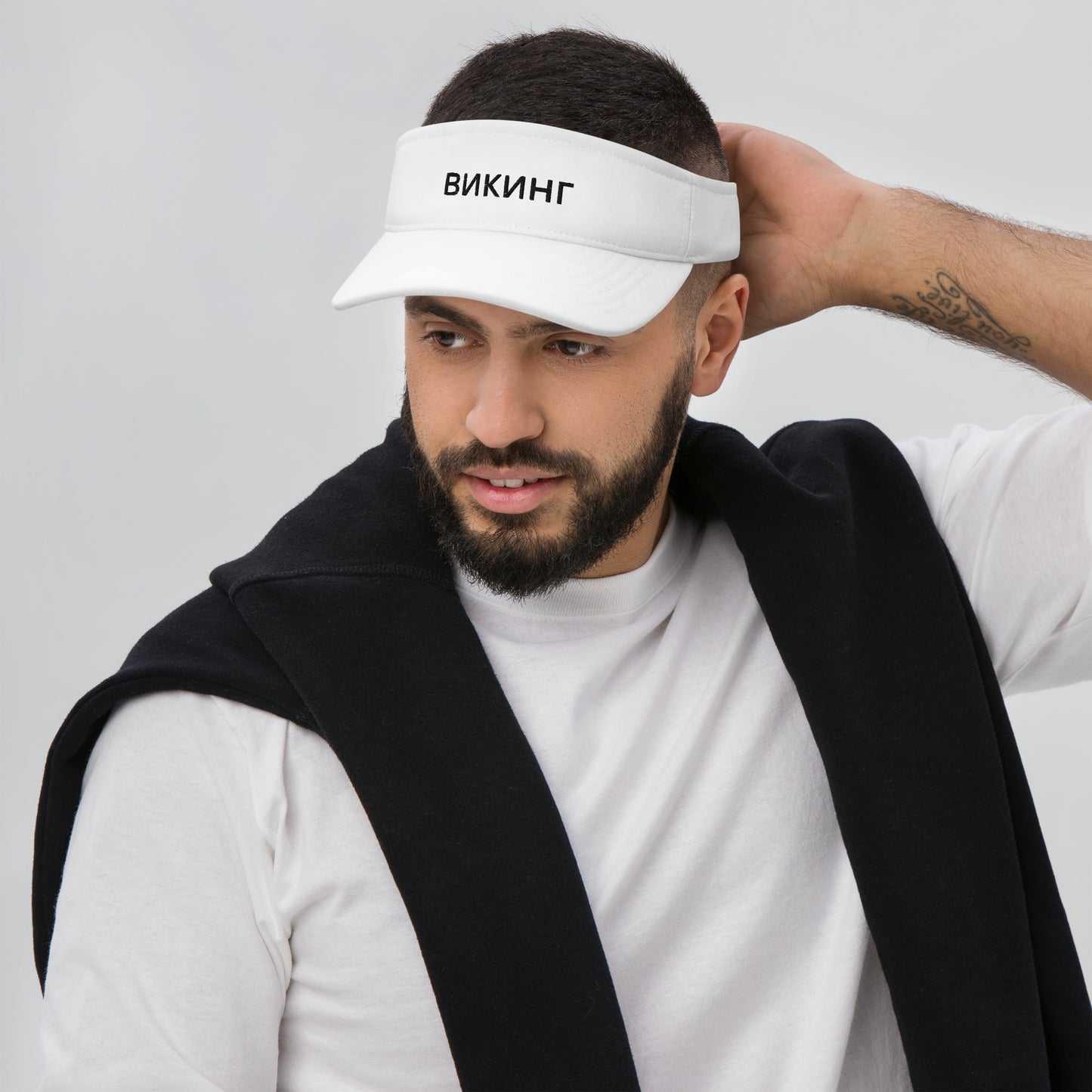 ВИКИНГ Unisex Black Logo Visor